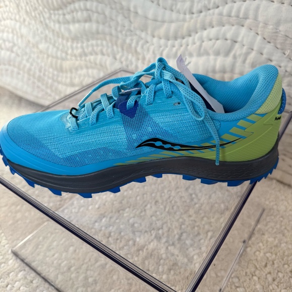 Saucony Peregrine 11 Trail Running Shoes – Women’s 9.5 –Royal, Limelight - Picture 16 of 17